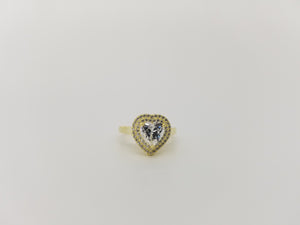 Womens Heart Shaped Ring Covered in 14kt