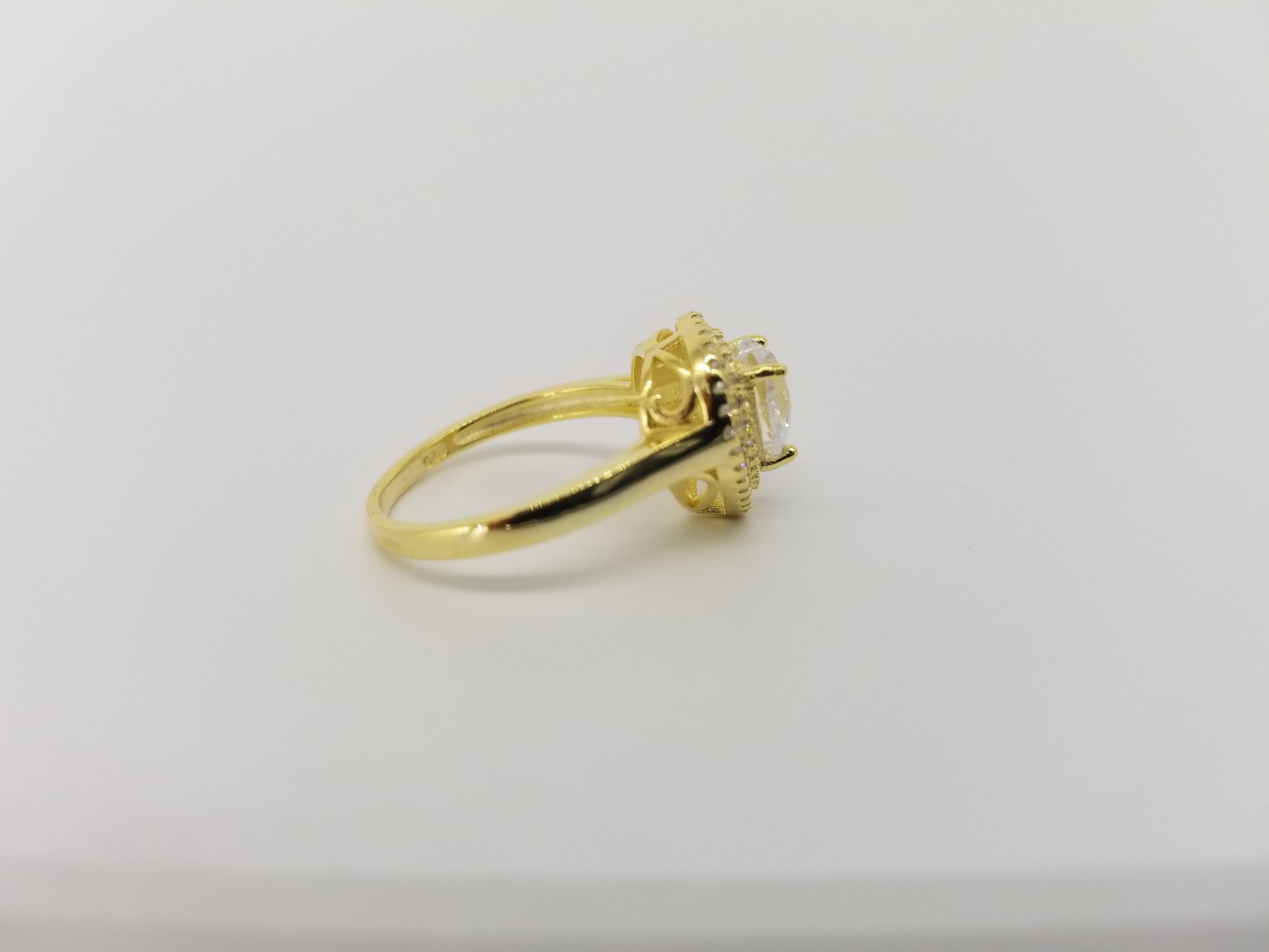 Womens Heart Shaped Ring Covered in 14kt