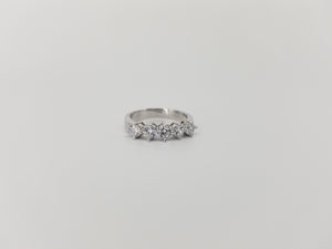 5 Cubic Zirconia in White Gold