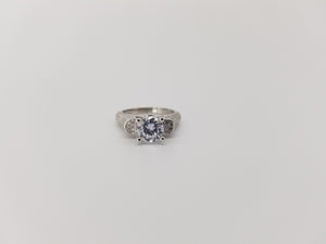 White Rhodium Engagement Ring