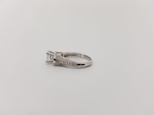 White Rhodium Engagement Ring