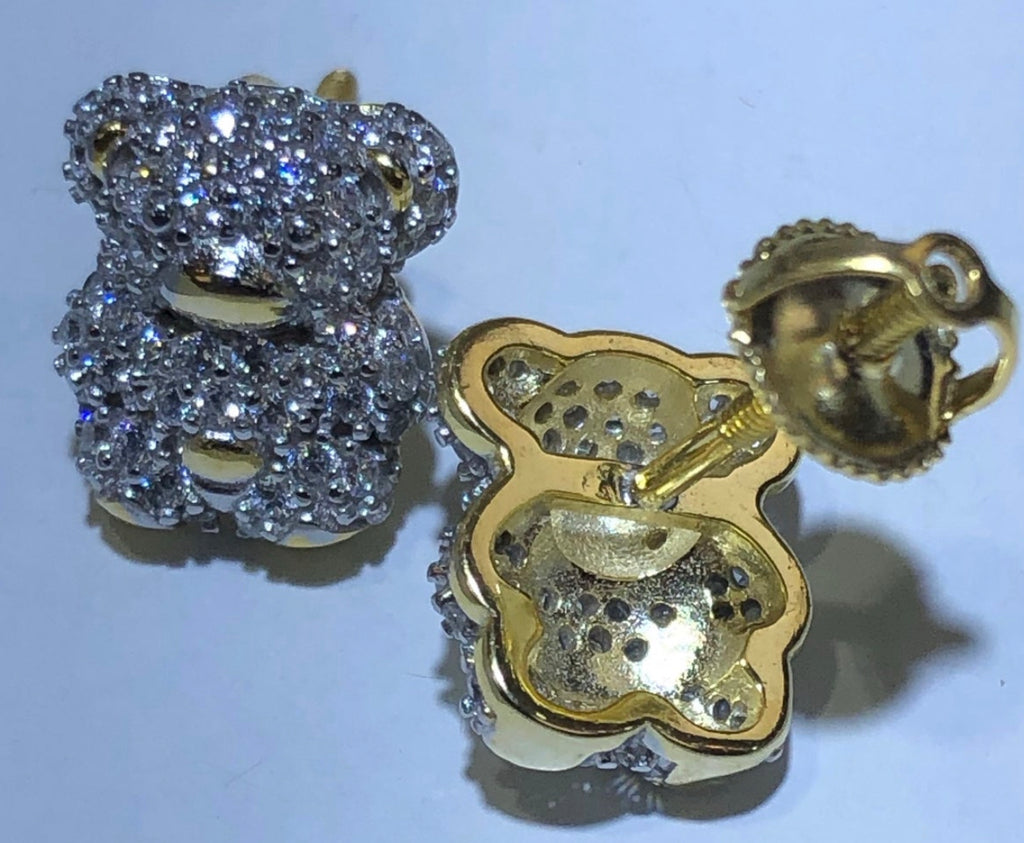 Teddy bear man earrings