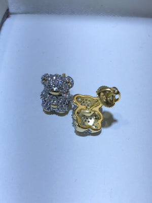 Teddy bear man earrings