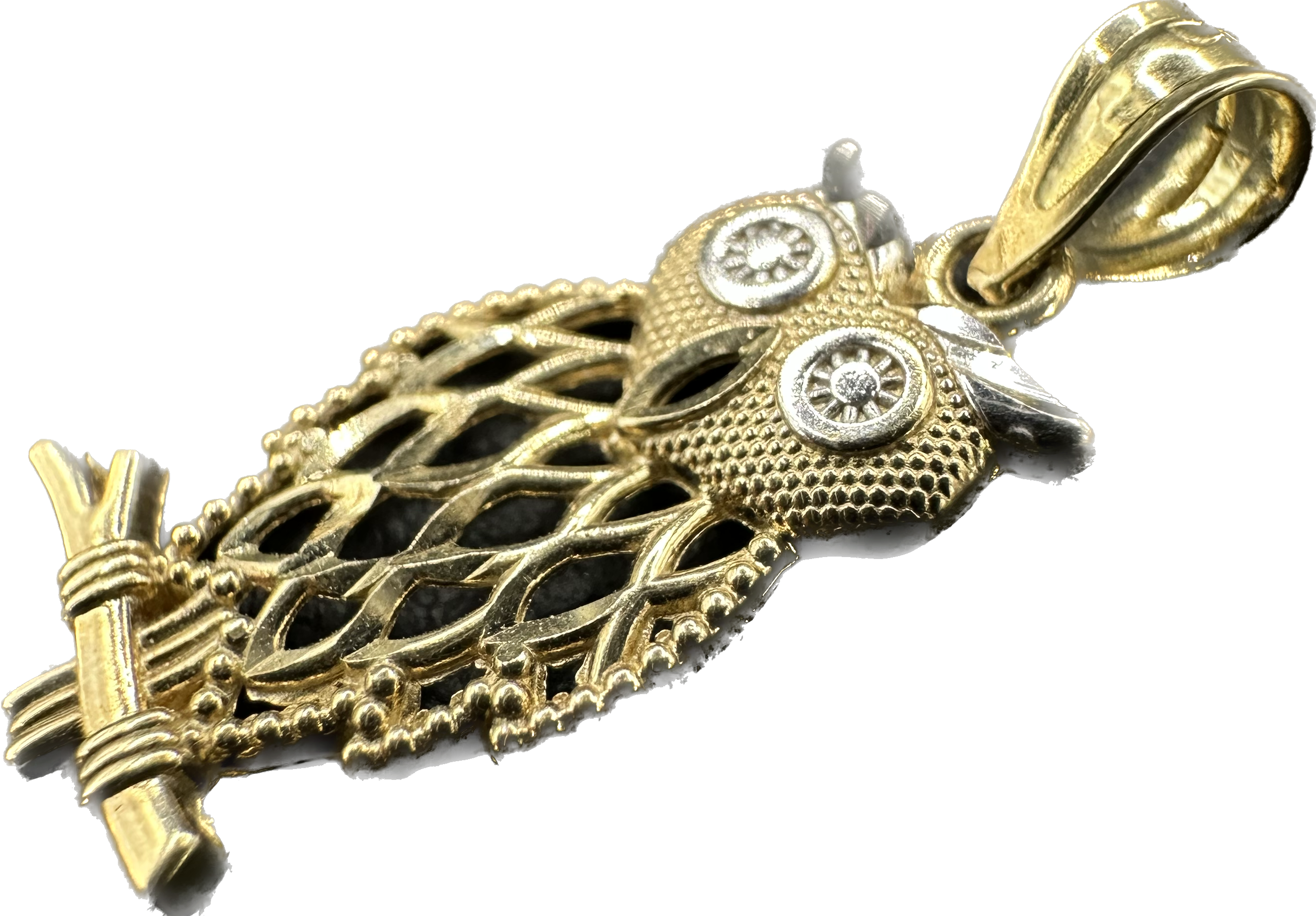 Gold,owl pendant