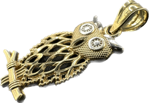 Gold,owl pendant